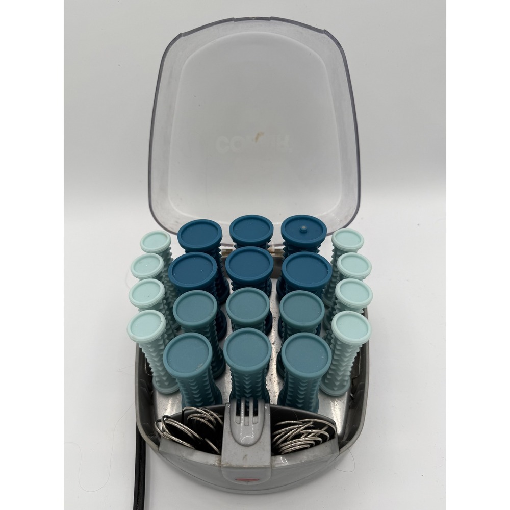 Conair‎ 20 Piece Cordless Heated Hair Rollers Set Blue Teal